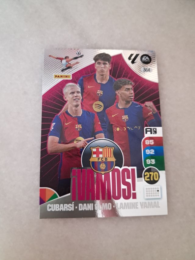 Cromo FC Barcelona Yamal, Olmo, Cubarsí Panini