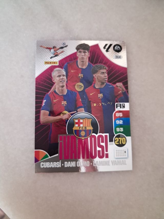 Cromo FC Barcelona Yamal, Olmo, Cubarsí Panini