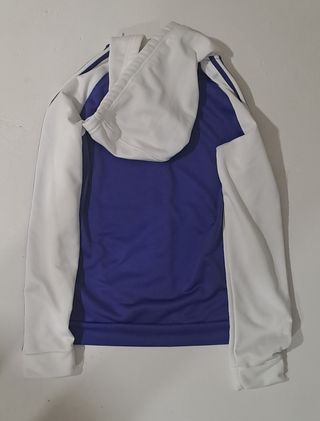 Chaqueta Adidas Blanca y Morada con Capucha