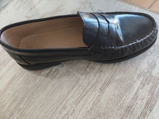Zapatos de comunión negros talla 36. Usados 2h.