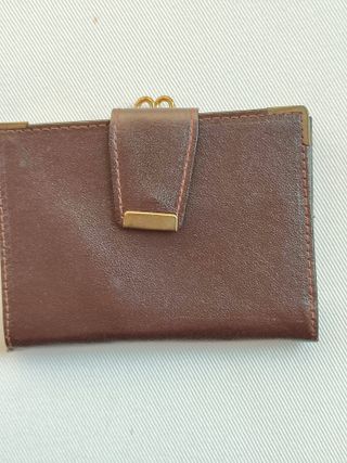 Cartera de mano vintage marrón