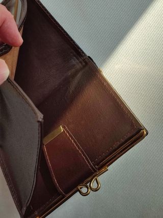 Cartera de mano vintage marrón