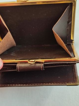 Cartera de mano vintage marrón