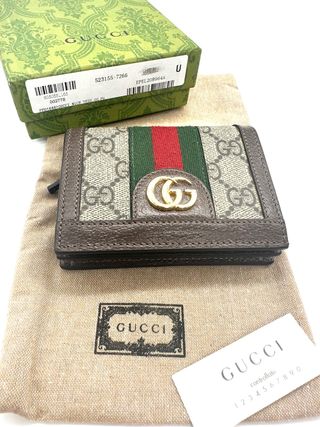 Cartera Gucci Beige y Verde
