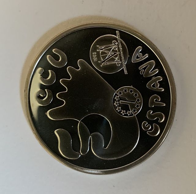 Moneda 5 ECUS Carlos III Madrid 1992 Plata