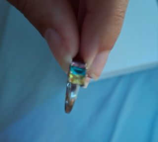 Anillo Plata 925 Piedras Colores