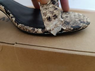 Sandalias Uterqüe Piel Animal Print. Con tara!