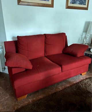 Sofá de 2 plazas rojo