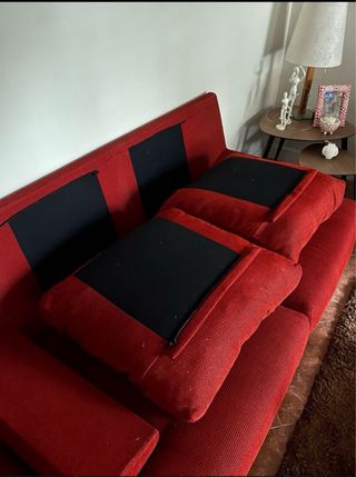 Sofá de 2 plazas rojo