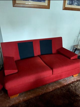 Sofá de 2 plazas rojo