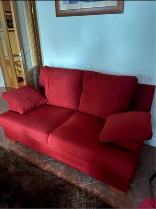 Sofá de 2 plazas rojo