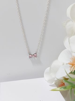Collar Pandora Corazón Rosa y Plata