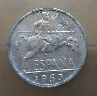 Moneda de 10 céntimos 1953. España. 