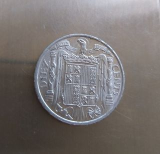 Moneda de 10 céntimos 1953. España. 