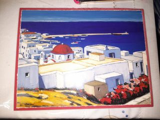 Pintura de paisaje marino