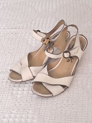 Sandalias Blancas de piel