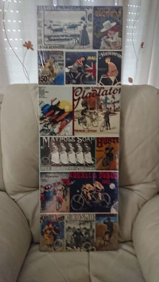 Cuadro Decorativo Motivos Ciclismo Época