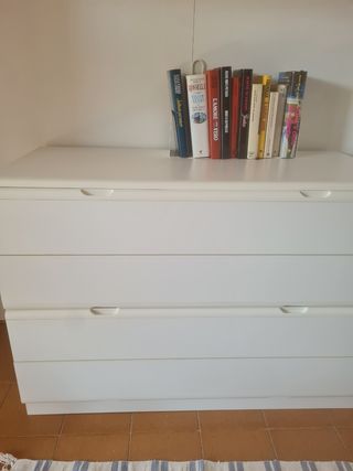 Cassettiera 4 cassetti bianca