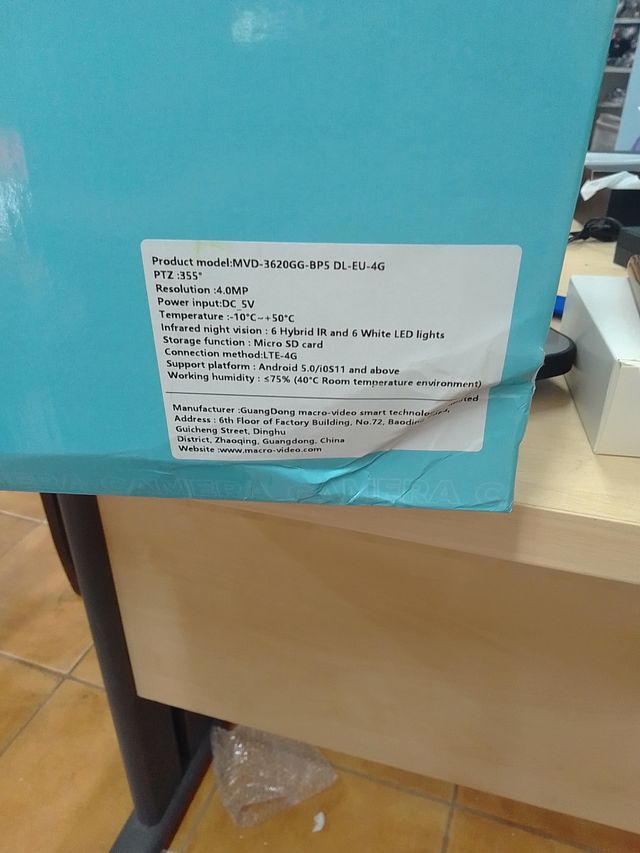 Cámara de seguridad con panel solar