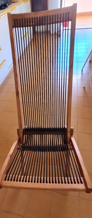 Coppia sedie pieghevoli in legno