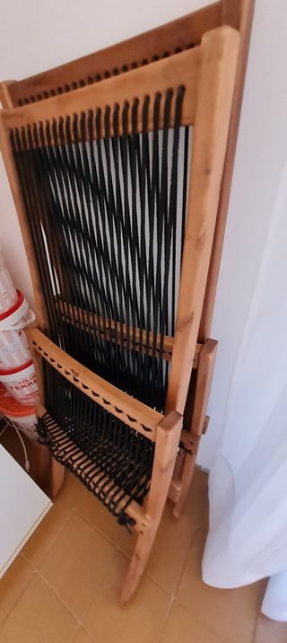 Coppia sedie pieghevoli in legno