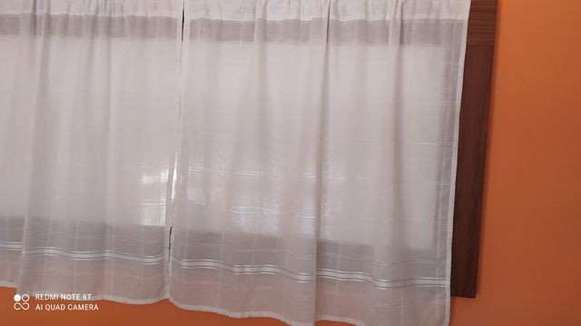 DUE TENDE, TENDE BIANCHE MOLTO SOTTILI CON BORDI