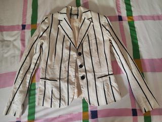 Blazer Ralph Lauren Rayas Blanco y Negro