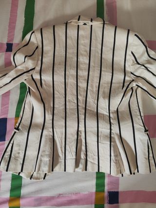 Blazer Ralph Lauren Rayas Blanco y Negro