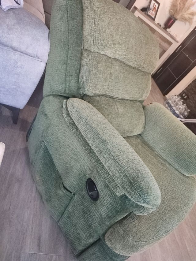 Sillón relax giratorio y balancín verde