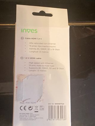 Cable HDMI Inves 1.5 metros
