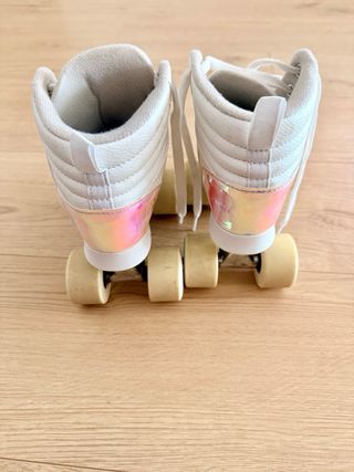 Patines 4 ruedas de calle Quad Decathlon Blancos