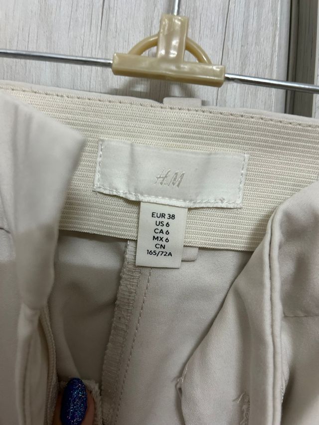 Pantaloni H&M Beige Taglia M/38