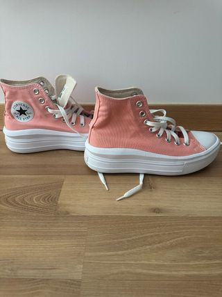 Converse All Star plataforma rosa