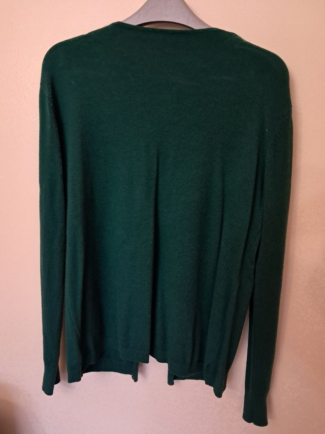 Cárdigan verde mujer