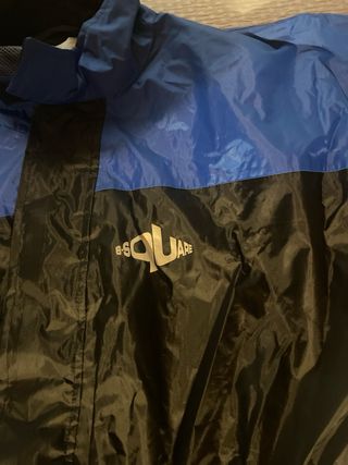 Chubasquero moto azul y negro