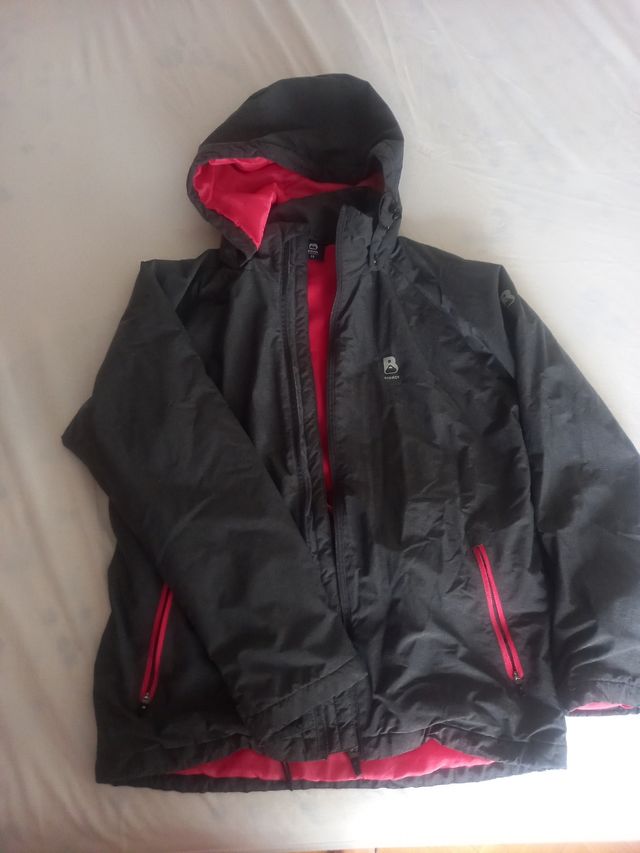 Abrigo niña negro y rosa 10/12 años