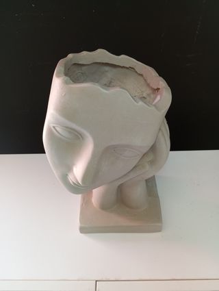 Macetero Cabeza Portaplanta Piedra