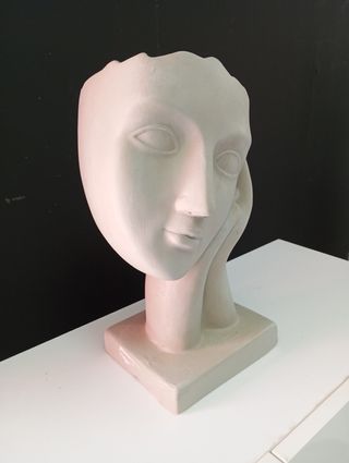 Macetero Cabeza Portaplanta Piedra