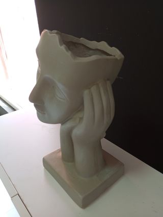 Macetero Cabeza Portaplanta Piedra