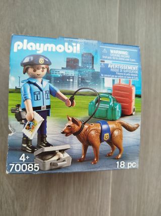 Playmobil Policía con Perro Detector 70085
