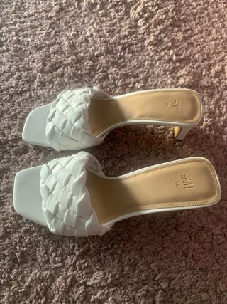 Sandalias H&M blancas talla 36 tipo Mules
