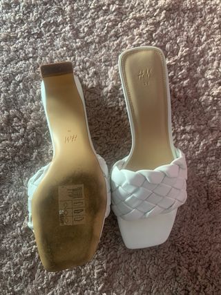 Sandalias H&M blancas talla 36 tipo Mules