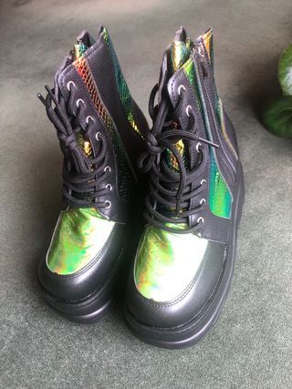 Botas Plataforma Metalizadas Talla 37
