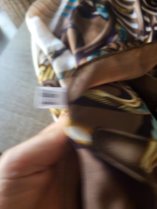 Pañuelo tipo seda poliéster ecuestre vintage