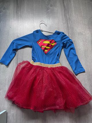 NUEVO Disfraz Superwoman niña talla 4-6 años