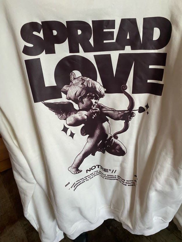 Sudadera Blanca Algodón NOTRE