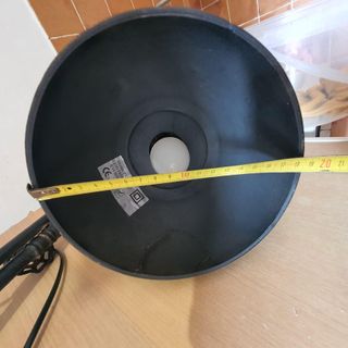 Lámpara Diseño Industrial Retro Negra y Dorada