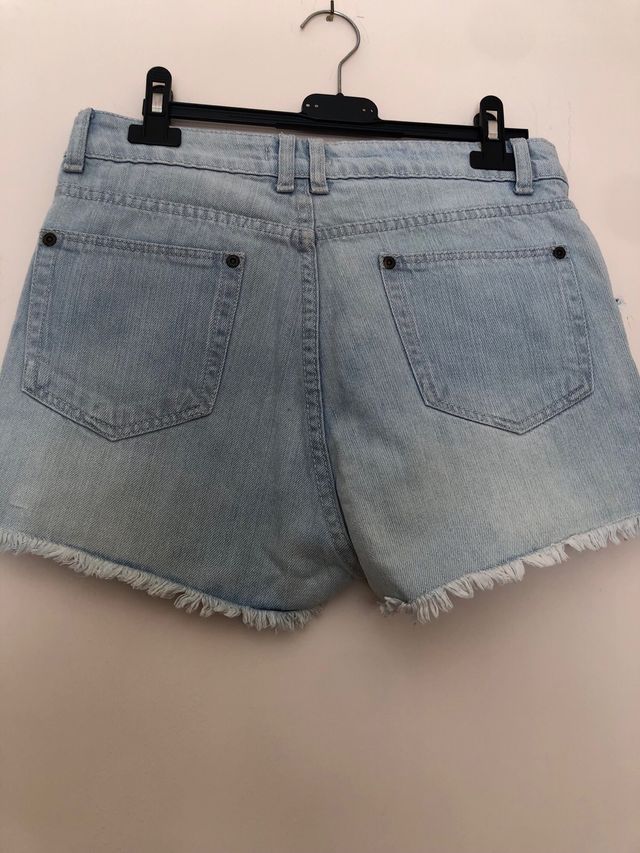 Shorts jeans donna con ricamo