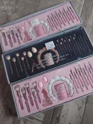 Set Brochas Maquillaje JOS Purpurina Rosa
