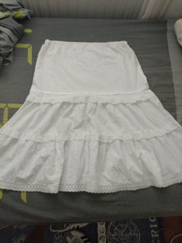 Enagua vintage algodón 100% traje regional